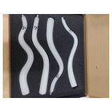 Halloween Decorations Indoor - 4 Pack Cute Ghost Taper Candles - Halloween Centerpieces for Tables - Twisted Candle Decoration for Mantel Table - Spooky Ghosts Candle Decor for Home Party Room