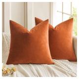 MIULEE Mustard Yellow Pillow Covers 16x16 Inch Decorative Velvet Throw Pillow Covers Farmhouse Modern Home Decor for Couch Sofa Bedroom Living Room