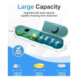 Weekly Pill Organizer 2 Times a Day, Travel Pill Box 7 Day, Portable Daily Pill Case, AM PM Pill Container for Medication, Vitamin, Fish Oils, Supplement