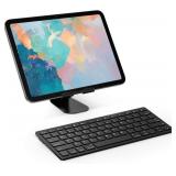 OMOTON Bluetooth Keyboard Compatible with iPad A16 11th 10th Generation, iPad 10.2 (9th8th7th), iPad Pro 1312.911 inch, iPad AirMini and More iOS Devices, Black