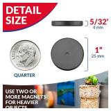 Ceramic Magnets with Adhesive Backing, 60 Pieces Disk Magnets Ø 1 inch x 532 inch Thickness Ø 25 x 4 mm with 3M VHB Adhesive Peel and Stick for DIY, Art Projects or whiteboards and Fridge Organizati