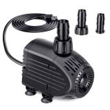 NFESOLAR Submersible Pump, 400GPH Ultra Quiet Submersible Water Pump with Dry Burning Protection 8ft High Lift for Fountains, Hydroponics, Ponds, Aquariums and More KF205