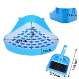 kathson Triangle Potty Trainer Corner Bunny Toilet Guinea Pig Litter Bedding Plastic Box Pet Pan for Rabbit Chinchilla Hamster Ferret Small Animal (Blue)