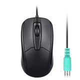 Perixx Perimice-209 P, Wired PS2 Mouse with 1000 DPI Resolution, Black, (10442)