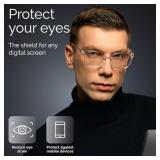 livho High Tech Blue Light Glasses - Advanced Blue Light Blocking Computer Glasses - Screen Fatigue and UV Protection