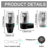 YUERWOVER 2 Pack Tire Lights for Car LED Colorful Wheel Light Valve Stem Cap Flash Light for Truck Motorcycle Bike Waterproof Rechargeable Tyre Spoke Lamp Glow in The Dark Reflector Accessories(Blue)