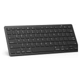 OMOTON Bluetooth Keyboard Compatible with iPad A16 11th 10th Generation, iPad 10.2 (9th8th7th), iPad Pro 1312.911 inch, iPad AirMini and More iOS Devices, Black