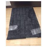 Room Essentials Memory Foam Bath Mat, Black, 17in x 24in