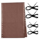 Queekay Chair Replacement Fabric with 4 Bungee Cord Lounge Chair Cloth Mesh Repair Kit for Patio Recliner Outdoor Lawn Pool(63 x 21 Inch,Brown)