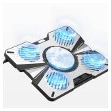 Yiodelu Thermoelectric Laptop Cooling Stand with 5 Fans - Adjustable Height for Laptops up to 19in, Compatible with MacBook, Alienware, ROG and Gaming Laptops