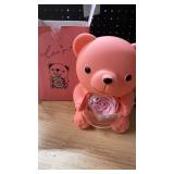 Generic Preserved Red Rose Gift for Mom, Cute Pink Bear and Preserved Flowers, Wife, Girlfriend, Grandma, for Valentine