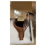 Palo Santo Holder Handmade Ceramics Incense Burner Chimney Dish Smudge Bowl for Palo Santo Sticks Sage Bundles with Brush(Brown) (Combustion Furnace)