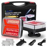 LINKITOM Magnetic Wireless Trailer Light kit, Rechargeable LED Tow Lights with Turn Signal, Brake, Running and Stop Lights, Waterproof for RV Camper Boat Trailer Towing