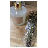 Cocorrína Reed Diffuser Set, 6.7 fl.oz Clean Linen 2 Packs Scented Diffuser with Sticks Home Fragrance Reed Diffuser for Bathroom Shelf Decor