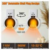 Meonum 2 Pack Small Space Heater, 500W Portable Electric Small Heater with Adjustable Thermostat and Timer, Overheat Protection and LED Display, Quiet Space Heater for Office Desk Indoor Use (White)