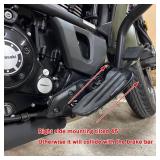 GYMAKR Motorcycle Footpeg Front Foot Pegs for K-awasaki Vulcan S 650 2015-2025 Driver Foot Rest Aluminum Motorbike Highway Footboard Accessories (A-Black)