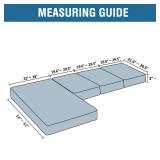 H.VERSAILTEX Sectional Couch Covers 4 Pieces Sofa Seat Cushion Covers L Shape Separate Cushion Couch Chaise Cover for Both LeftRight Sectional Couch (Seat Only: 1 Chaise + 3 Sofa, Natural)