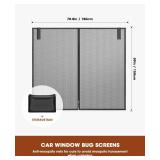 ANZOME Car Tailgate Mesh Screen for SUV Camping, 59x71 Inches Magnetic Car Trunk Mosquito Net for Ventilation and Bug Protection to Camping, Road Trips, Fishing, and More