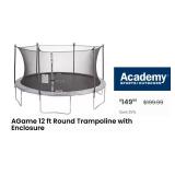 A game 12-ft trampoline and enclosure combo Gray