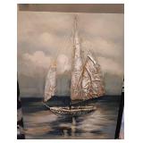 Sailing Ships at Sea - Original Oil Painting 36x48