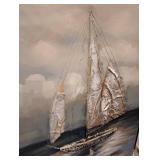 Sailing Ships at Sea - Original Oil Painting 36x48