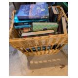 Romance Novel Collection in Wicker Basket