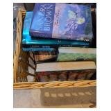 Romance Novel Collection in Wicker Basket