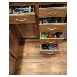 Cabinet contents and 6 drawers