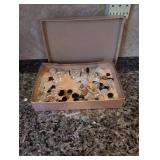 Decorative Glass Chess Set with Frosted and Clear Pieces