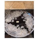 Studio Nova Rose Pattern Glass Serving Platter
