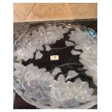 Studio Nova Rose Pattern Glass Serving Platter
