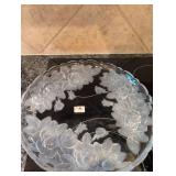 Studio Nova Rose Pattern Glass Serving Platter