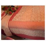 Full sized bed with bedding