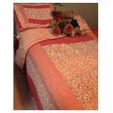 Full sized bed with bedding