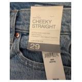 High Rise Cheeky Straight Jeans Size 29 Petite