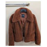 GAP Brown Teddy Sherpa Zip Jacket