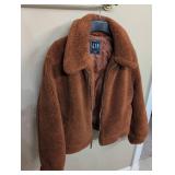 GAP Brown Teddy Sherpa Zip Jacket