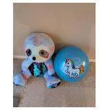 TY Beanie Boo Sloth & Unicorn Ball Set