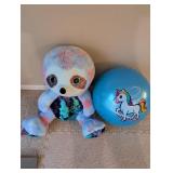 TY Beanie Boo Sloth & Unicorn Ball Set