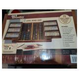 Art Studio 72 Piece Mixed Media Art Set with Wood Case