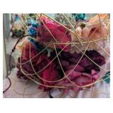 Decorative Silk Flowers for accessories basket not included