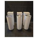 20oz White Stainless Steel Tumbler Set