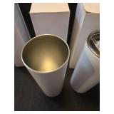 20oz White Stainless Steel Tumbler Set