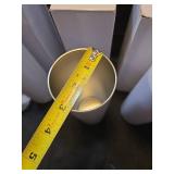 20oz White Stainless Steel Tumbler Set