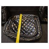 Black Quilted Cosmetic Bags Set