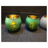 Holiday Glass Votive Candle Holders Set