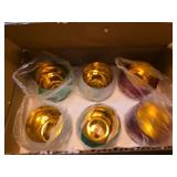 Holiday Glass Votive Candle Holders Set