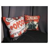 Retro Cinema Movie Theater Decorative Throw Pillow