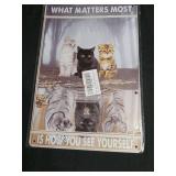 Cat Reflection Motivational Metal Wall Art