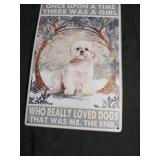 Dog Lover Metal Wall Sign